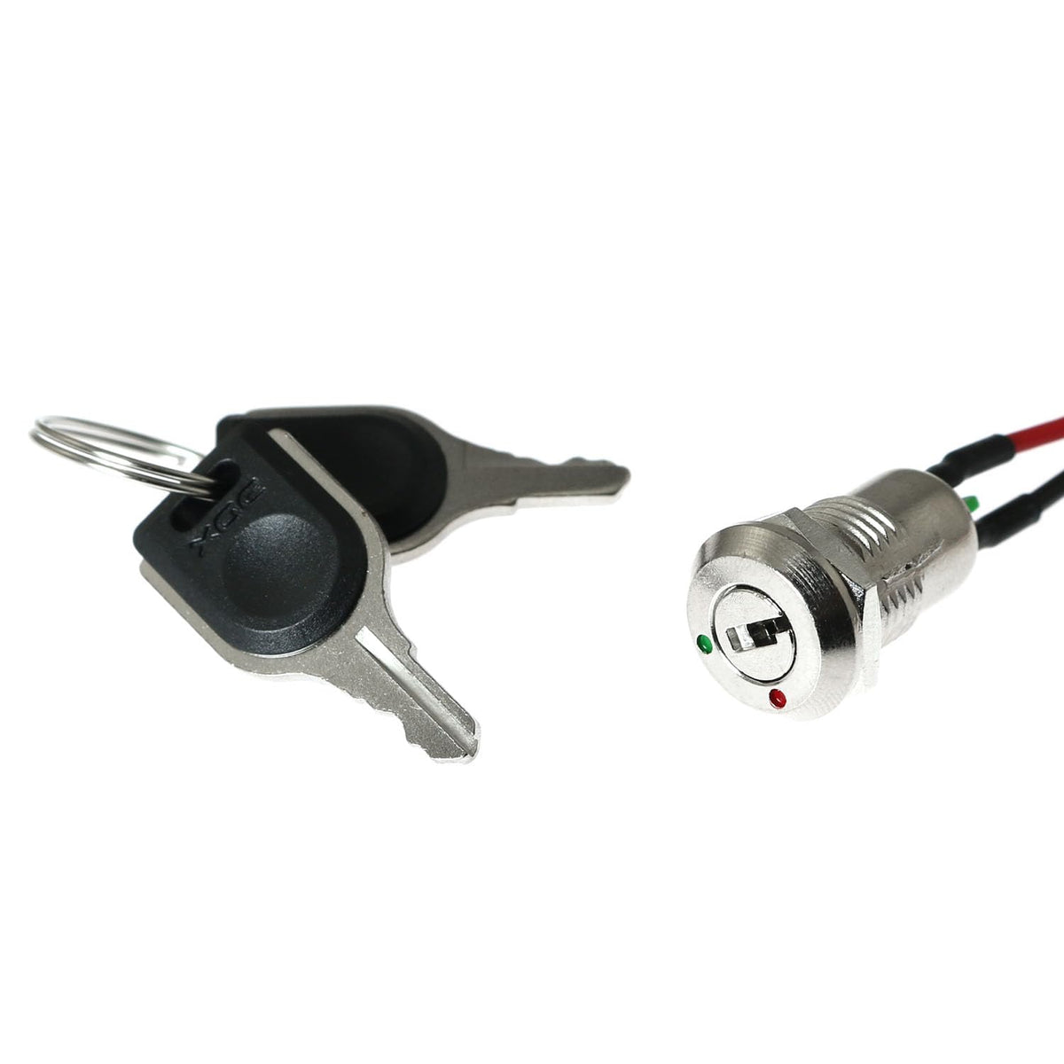 2PCS Metal Key Lock 12mm Pre Wired Rotary Self Locking Double Belt Line Two Gear V5363