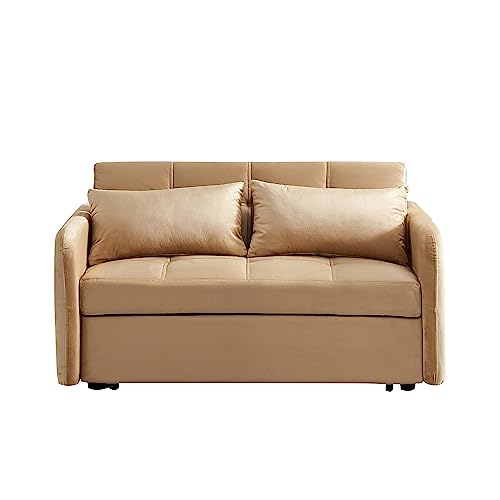 Velvet 3 in 1 Pull-Out Sleeper Sofa Chair B51496