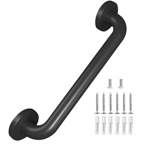 Matte Black Metal Stair Handrail 12 Inch 1 Pack Q461