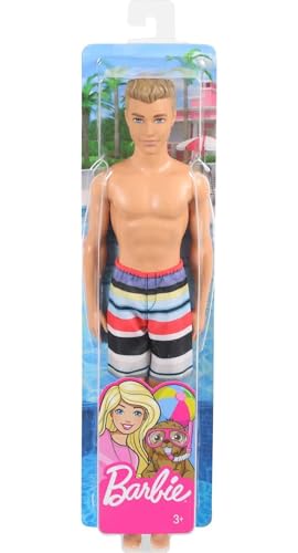 Beach-Themed Striped Swimsuit Fashion Doll O489