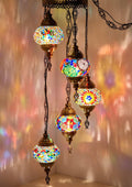 5 Globes Mosaic Ceiling Hanging Pendant Light Fixture G754396