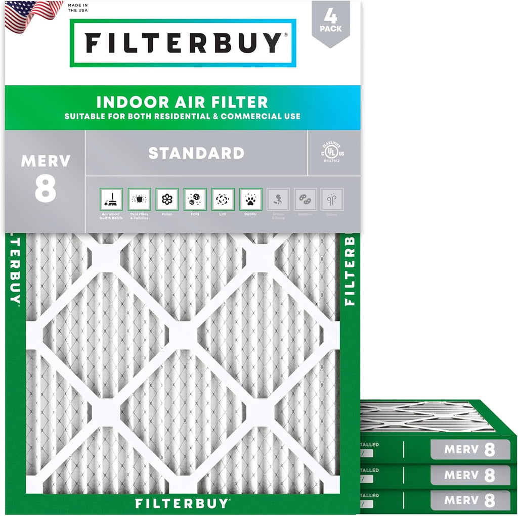 19x21.5x1 MERV 8 Pleated Air Filter (4-Pack) T45555