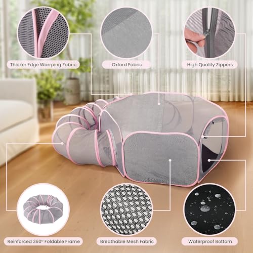 Pink Outdoor Cat Enclosure with Bag P348