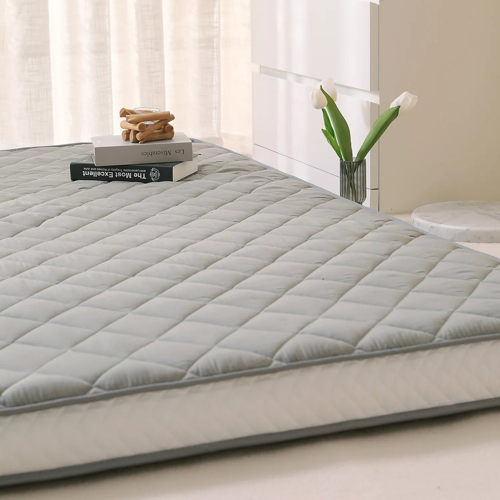 Gray Twin Quilted Futon Mattress X2837