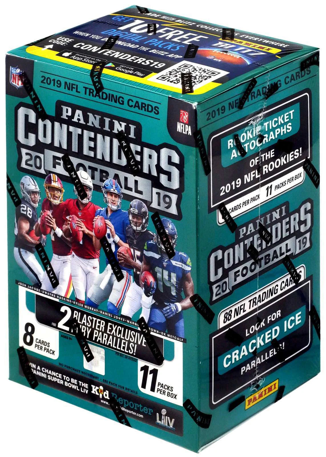 2019 Contenders Football Trading Card Blaster Box (11 Packs) N90284