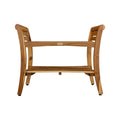 Solid Teak Shower Bench with Shelf E72644