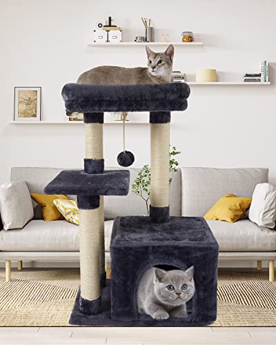 Grey Cat Tree with Scratching Posts A582776