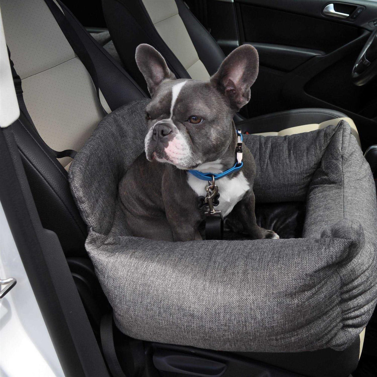 Memory Foam Dog Car Bed Gray U873