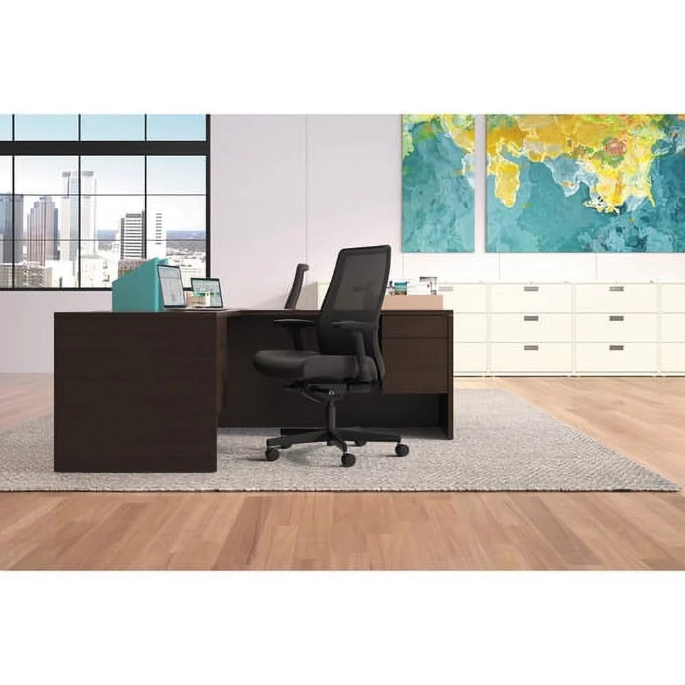 Black Mesh Mid-Back Office Chair I723