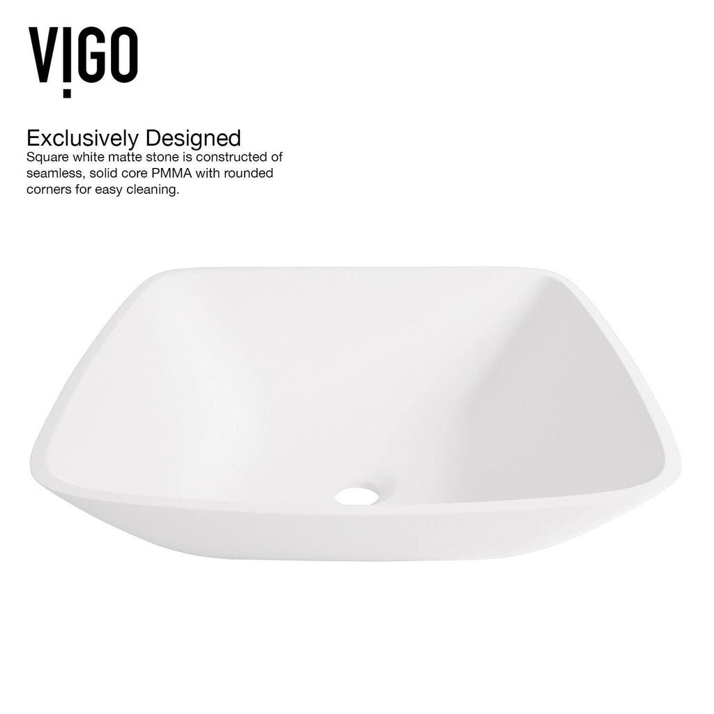 Hyacinth Matte Stone Vessel Bathroom Sink Set with Wall Mount Faucet in Matte Black V3797