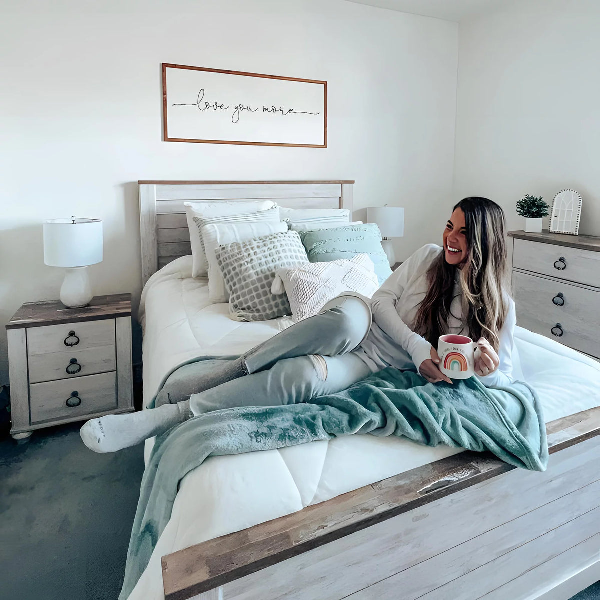 Love You More Sign 10x20 inches Bedroom Wall Decor N294058