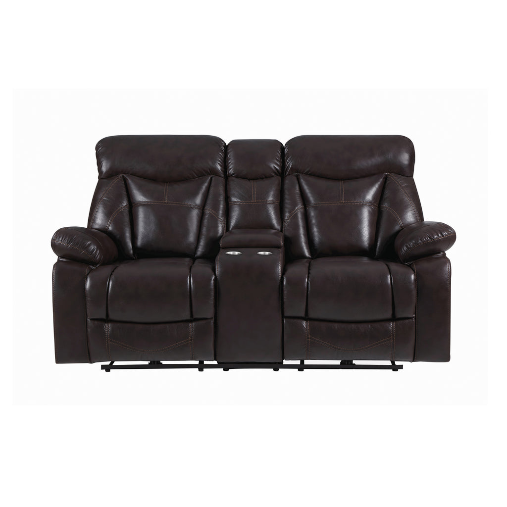 Dark Brown Motion Loveseat M2084
