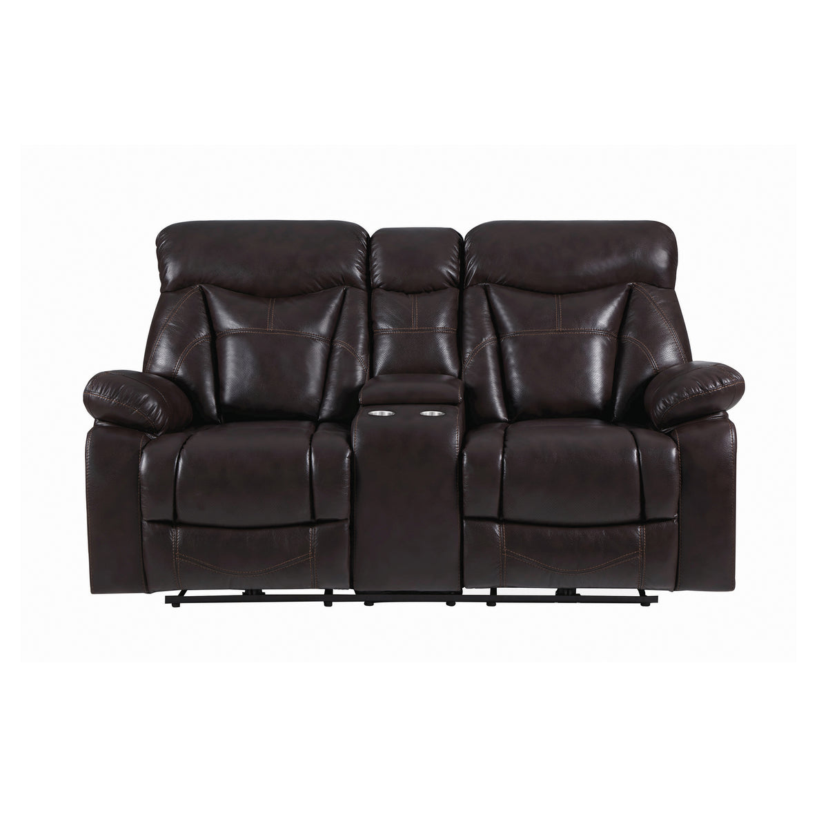 Dark Brown Motion Loveseat M2084