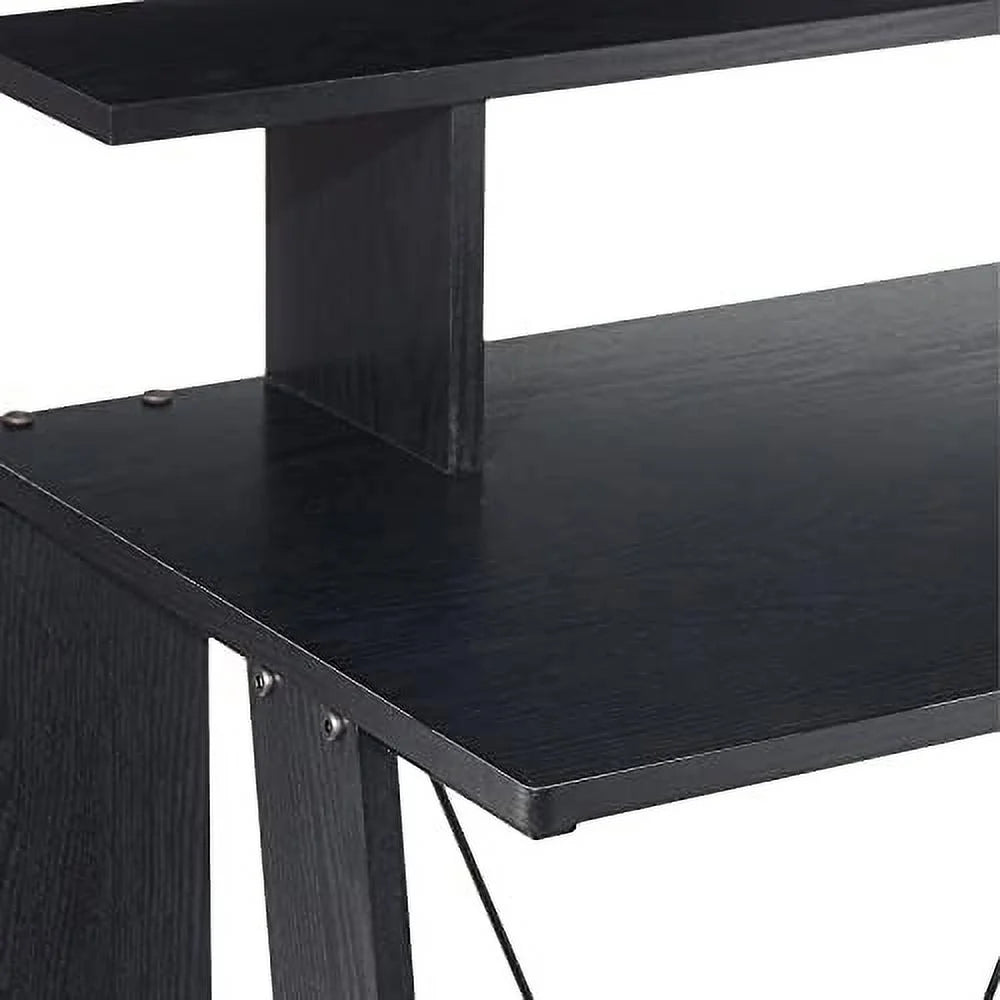 32'' Corner Computer Desk with Shelves I39032