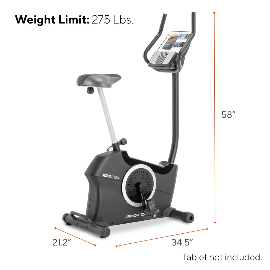 Recumbent Exercise Bike with Display and Tablet Holder Y1636