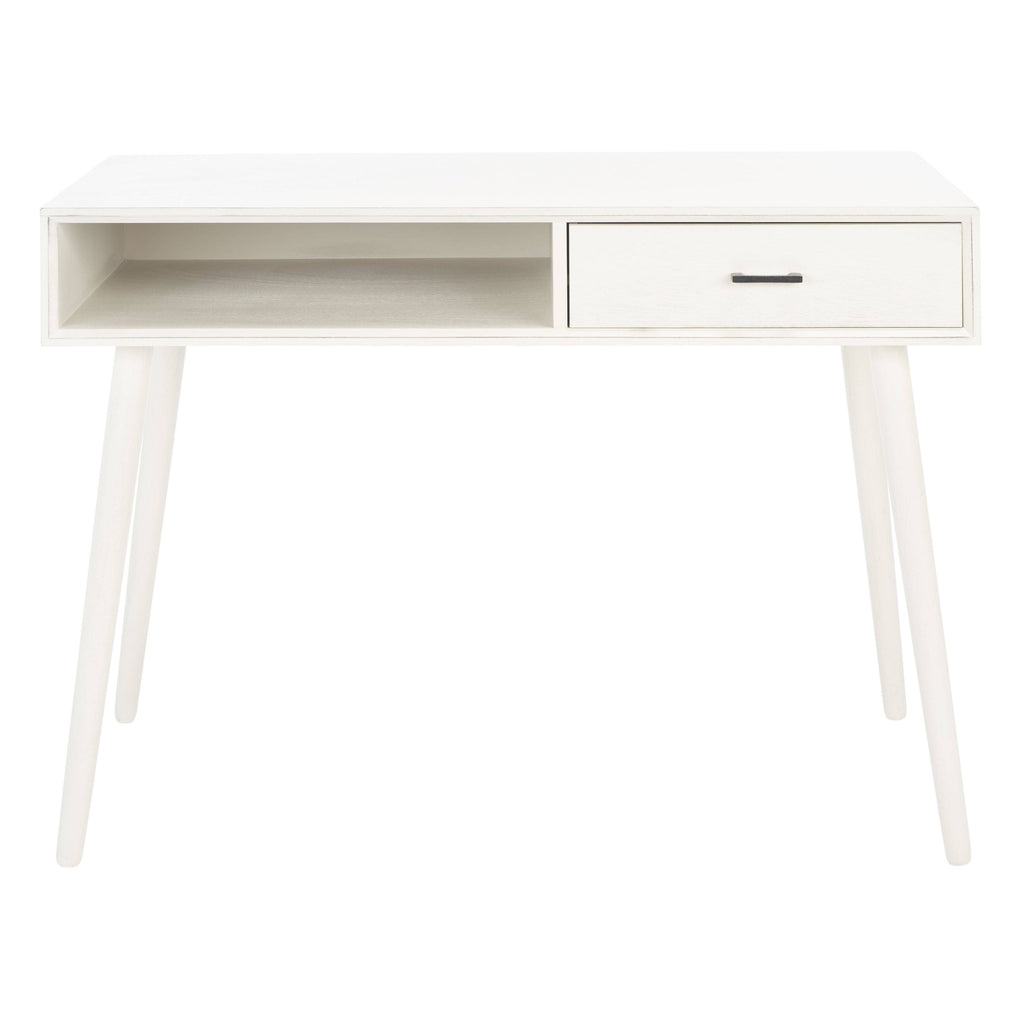 Distressed White 1 Drawer Writing Desk C3116
