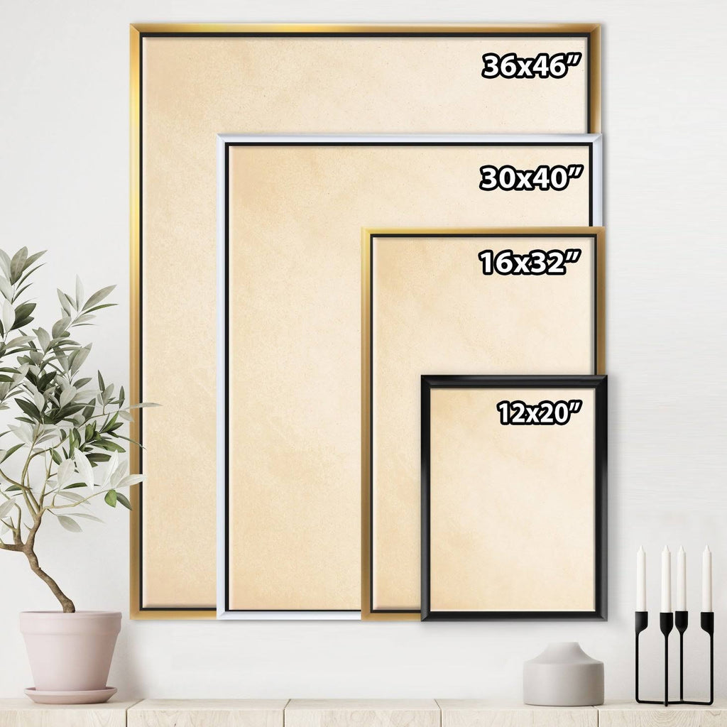 Metallic Gold Indigo II Framed Canvas, 30 inch x 40 inch, Blue C7224