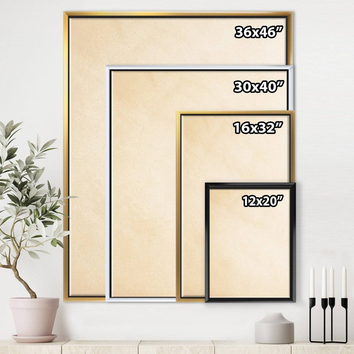 Metallic Gold Indigo II Framed Canvas, 30 inch x 40 inch, Blue C7224