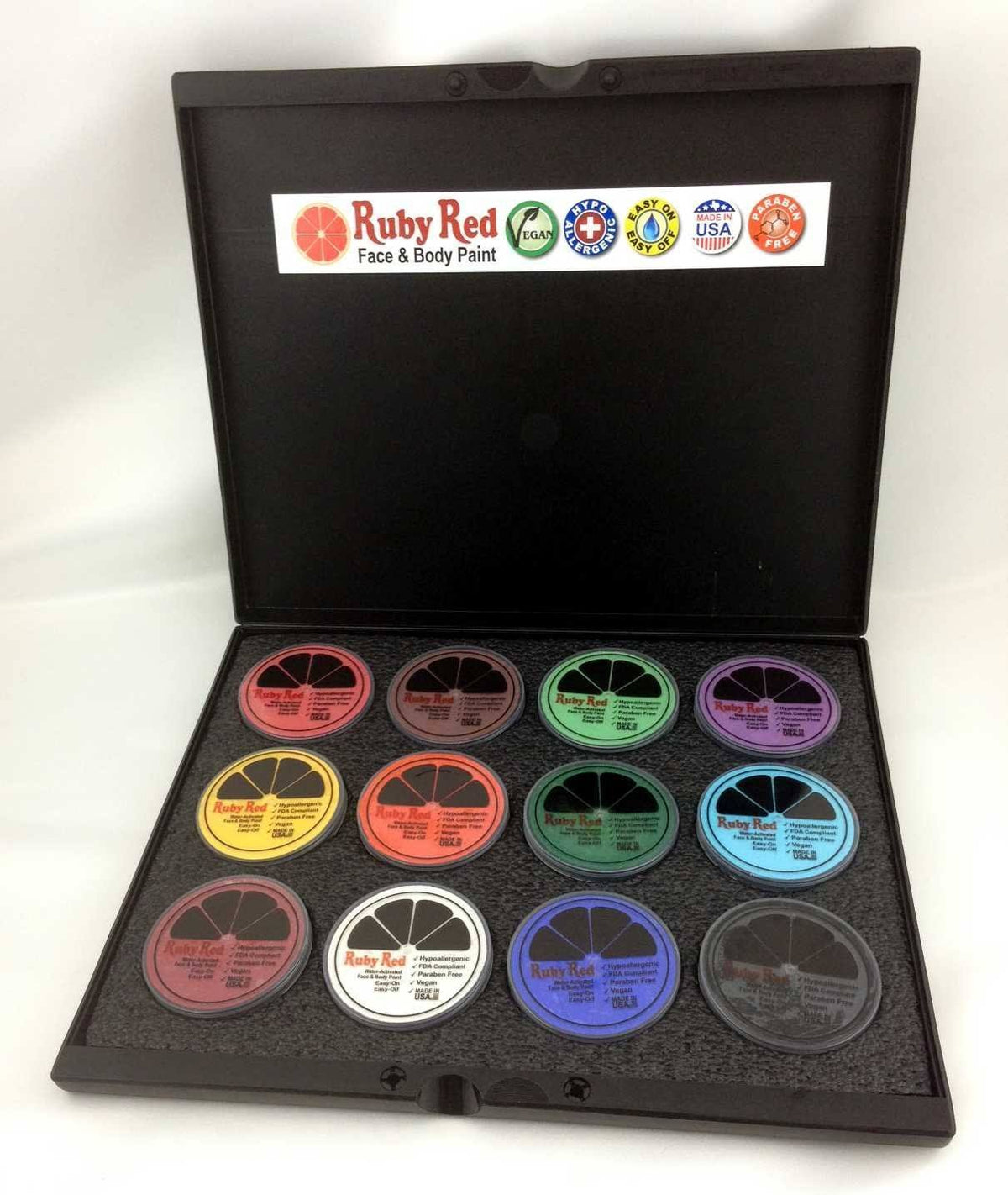 Black Case with 12 Colors Paint Set Q567660