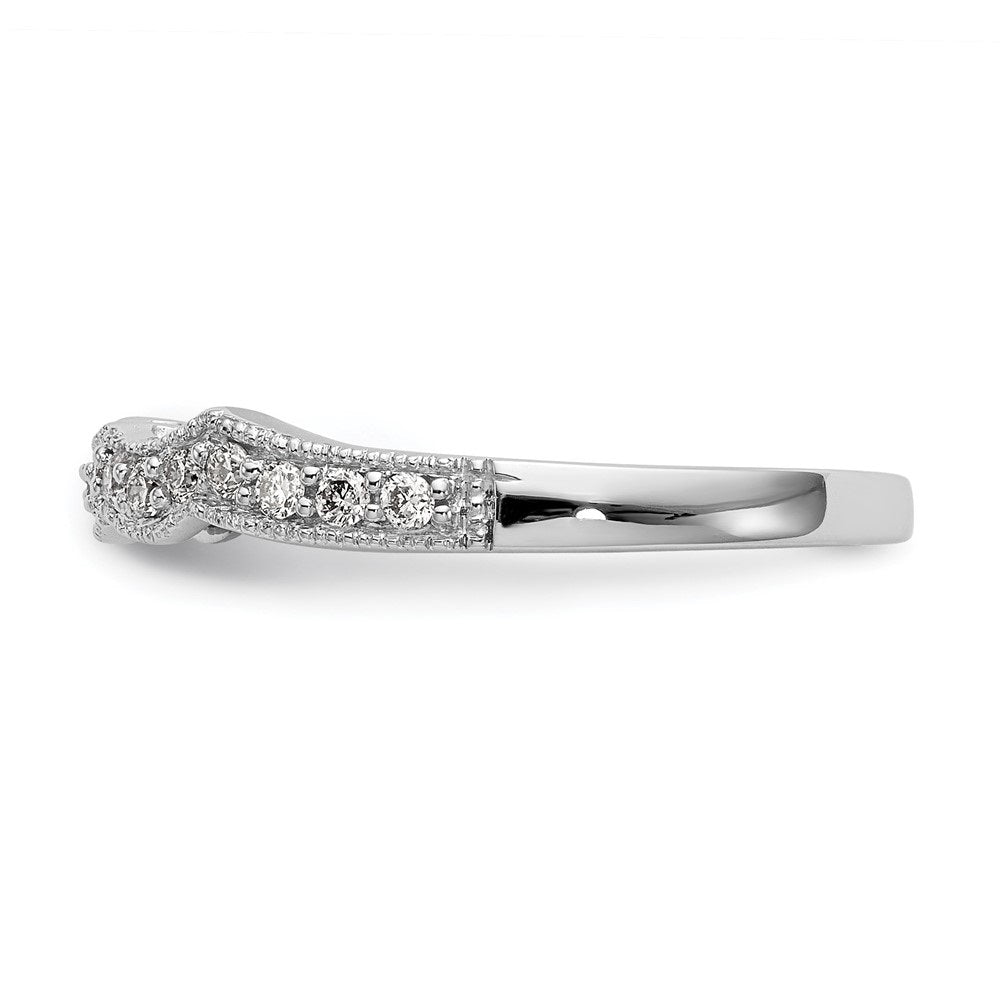 14K White Gold Lab Grown Diamond Band Size 7 N8357