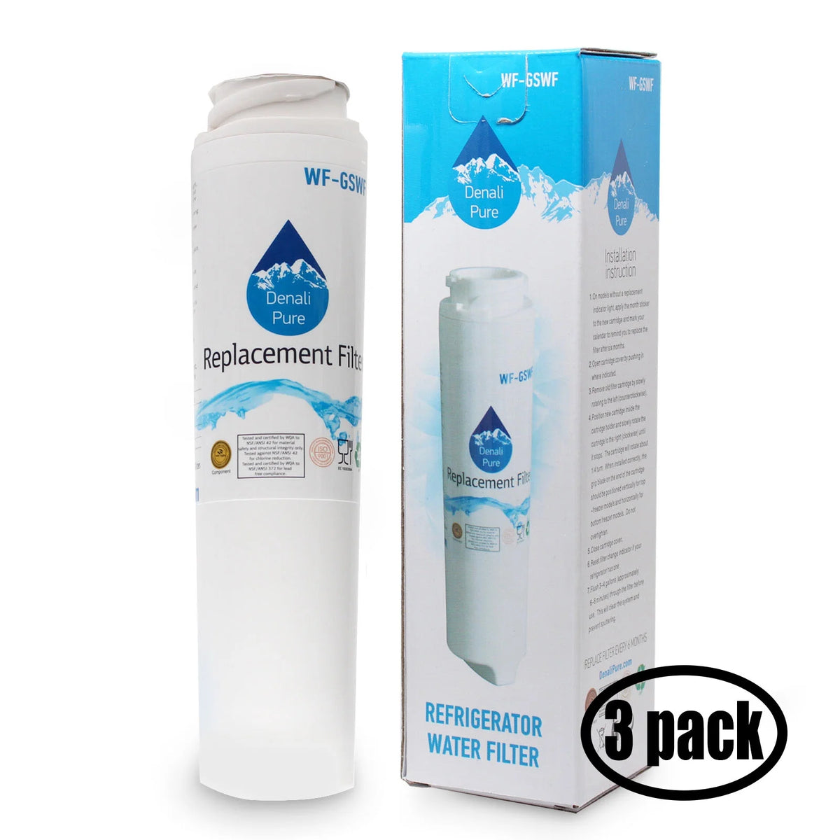 3-Pack Replacement Water Filter Cartridge G510870