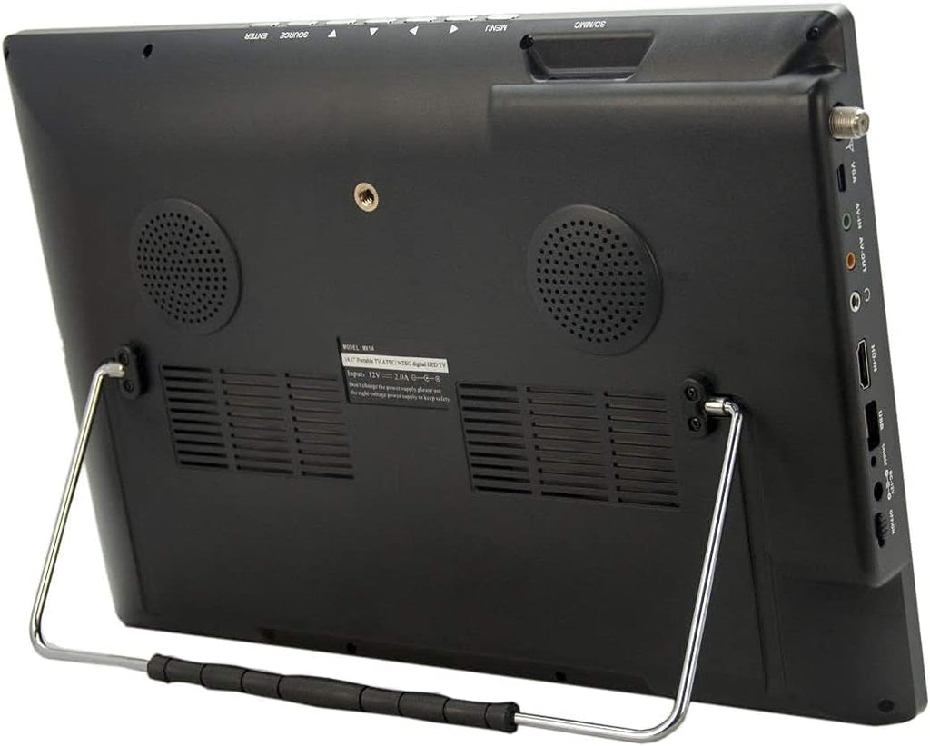 14.1 Portable Widescreen LED TV with HDMI, USB/SD Card Slot, and Remote Control Y99852