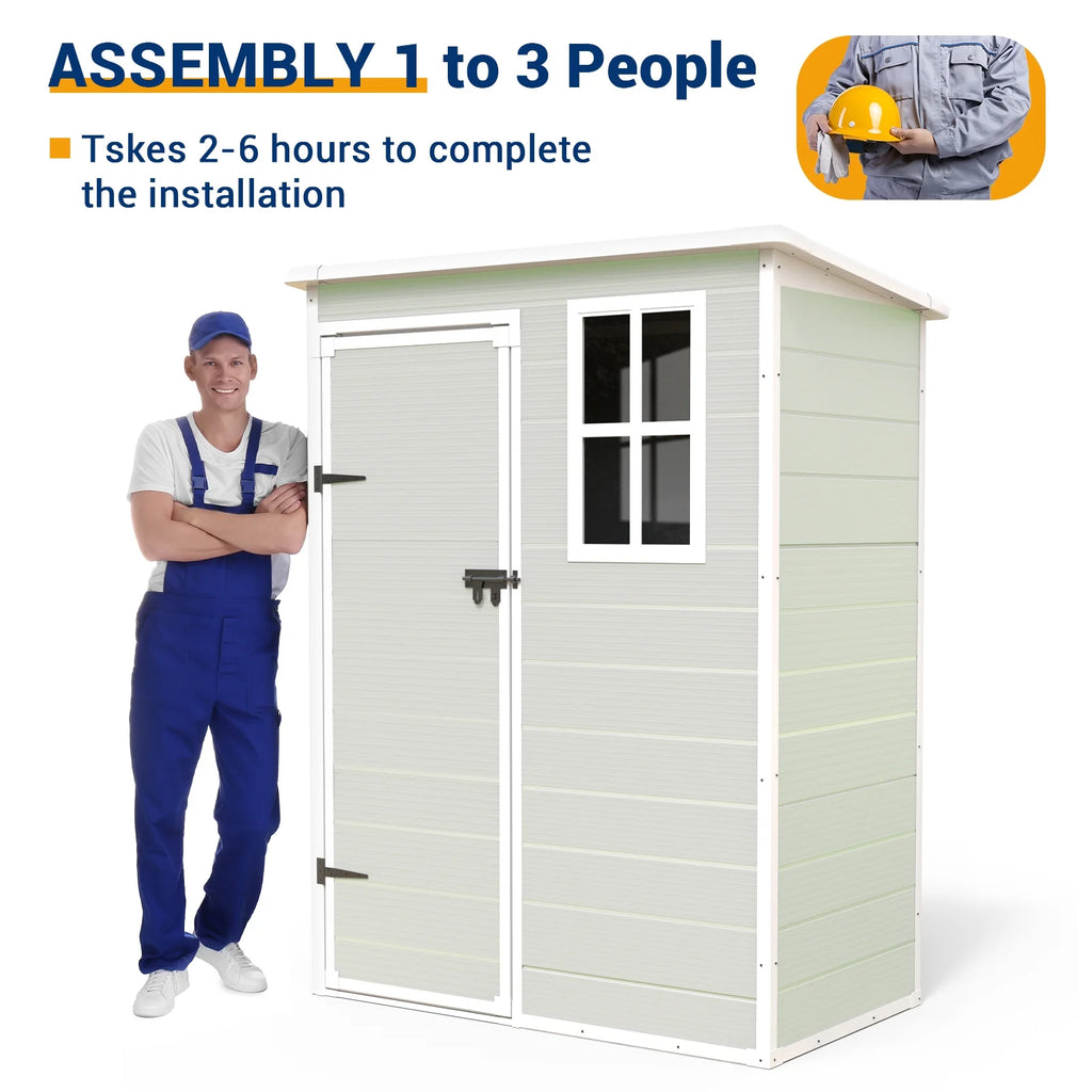 5x3 FT Resin Outdoor Storage Shed N1420