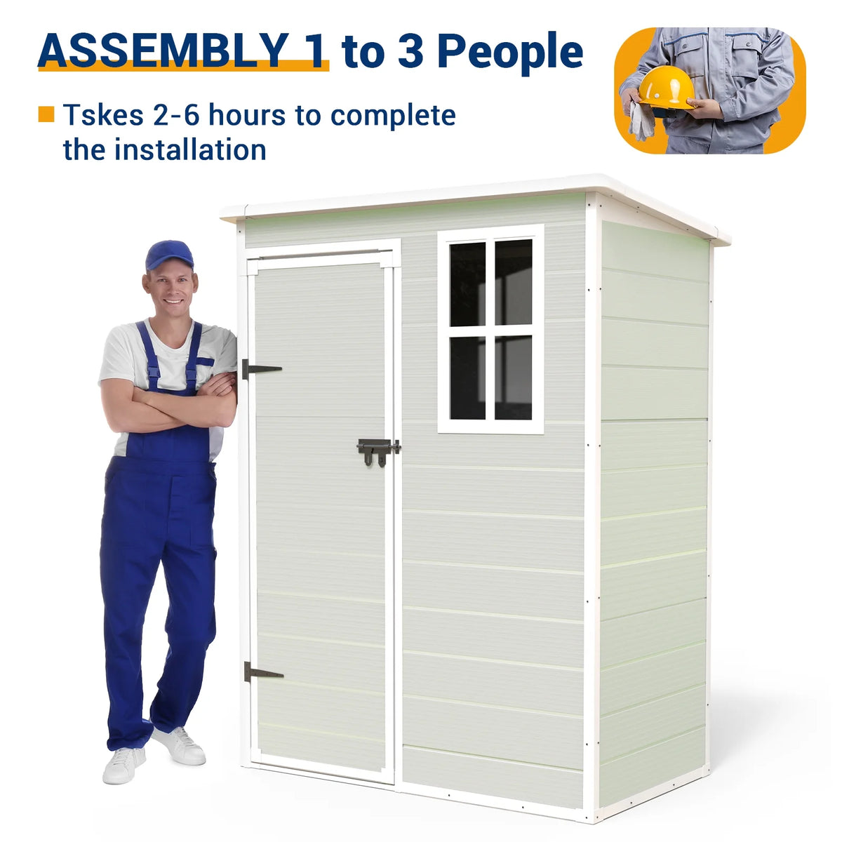 5x3 FT Resin Outdoor Storage Shed N1420