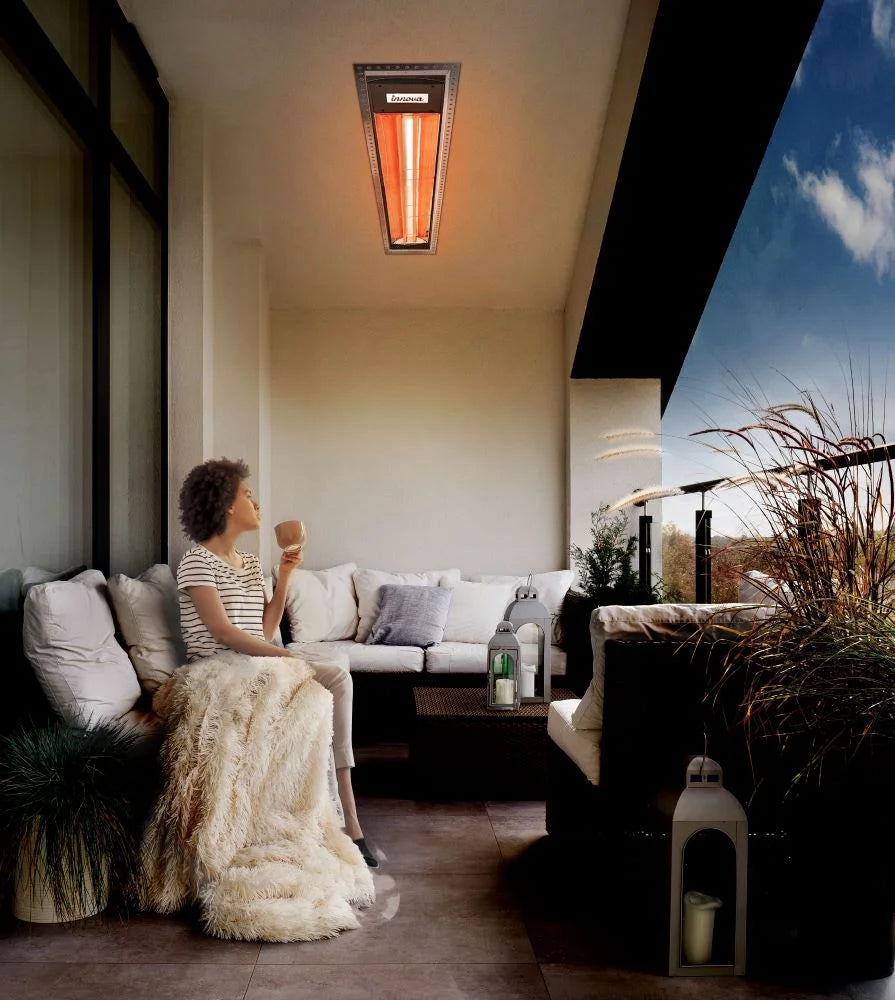 White Finish Outdoor Wall Mount Electric Heater P6847