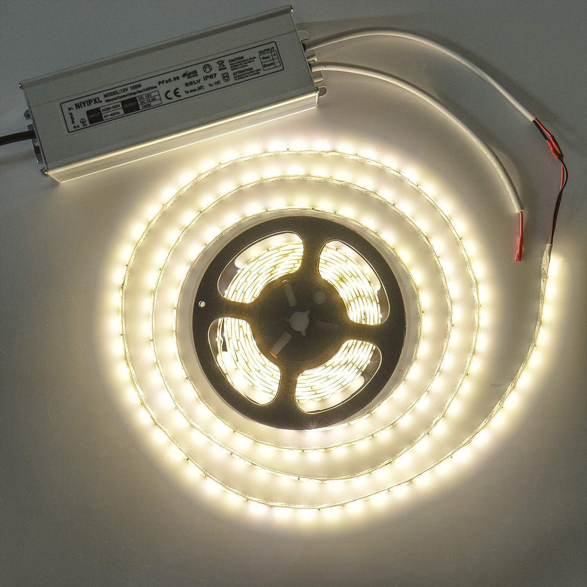 150 Watts Waterproof IP67 LED Driver Power Supply, 85V-265V AC to 12V DC, 3-Prong Plug U9685