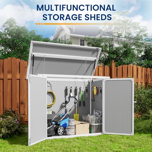 41 Cu Ft Outdoor Resin Storage Shed with Floor O254620