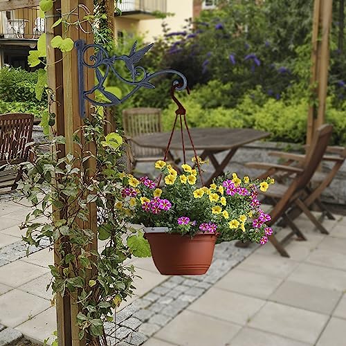 Cast Iron Hanging Plant Bracket, Dark Brown B9732
