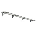 Grey Polycarbonate Door Canopy Awning 13.5 ft. W x 3 ft. D G916406