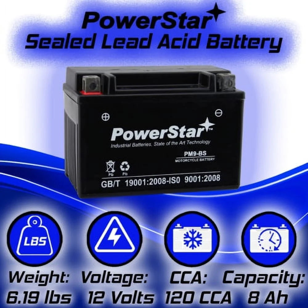 Motorcycle Battery Compatible with Kawasaki ZX636 Ninja ZX-6R ABS KRT Edition 2016 to 2019 S580