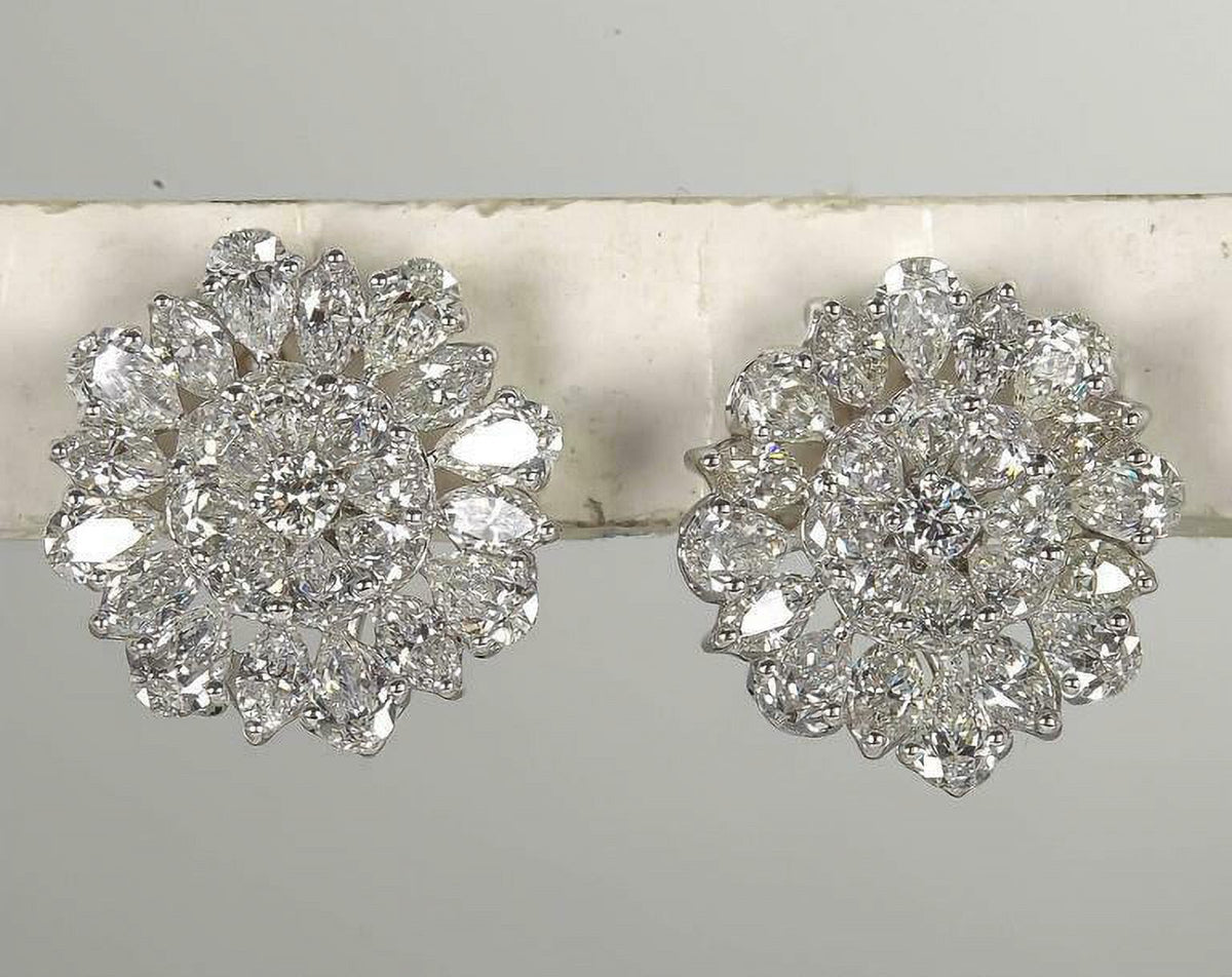 Platinum Button Earrings X420
