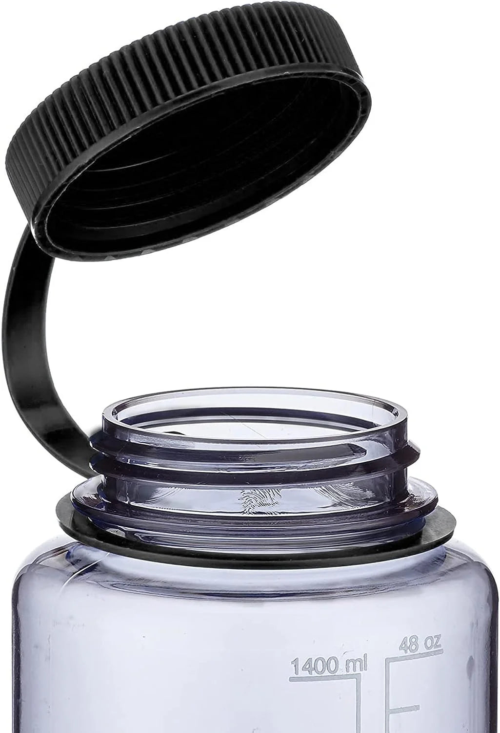 48 Oz Gray Tritan Wide Mouth Water Bottle with Black Lid U903118