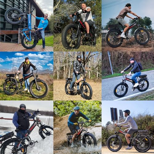 26" Fat Tire 48V 44Ah Battery Full Suspension Electric Mountain Bike N535