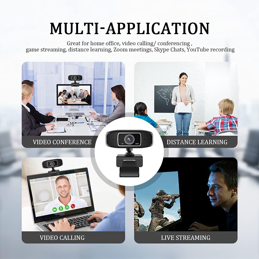 2 Pack 1080P Webcam with Built-in Microphone USB for PC Computer X112553