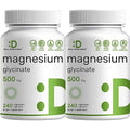 2 Pack Magnesium Glycinate 500mg 480 Veggie Capsules F9238