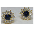 14k Yellow Gold Plated Flower Shape Stud Earring Z7360