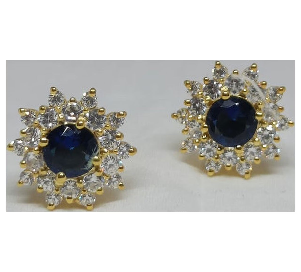 14k Yellow Gold Plated Flower Shape Stud Earring Z7360