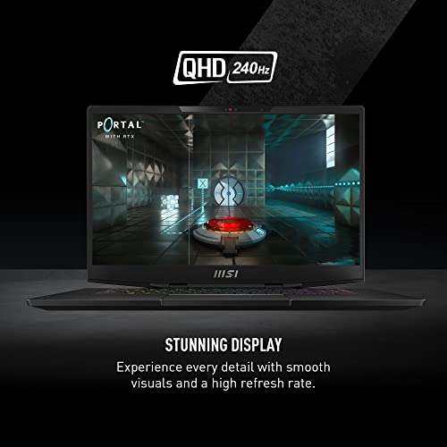 Core Black 17.3" QHD 240Hz Laptop with Intel Core i9-13900H, GeForce RTX 4070, 16GB DDR5, 1TB NVMe SSD, Win 11 Home W653055