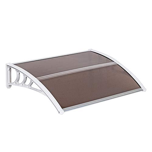 35" x 40" Polycarbonate White & Gray Awning Canopy V8760