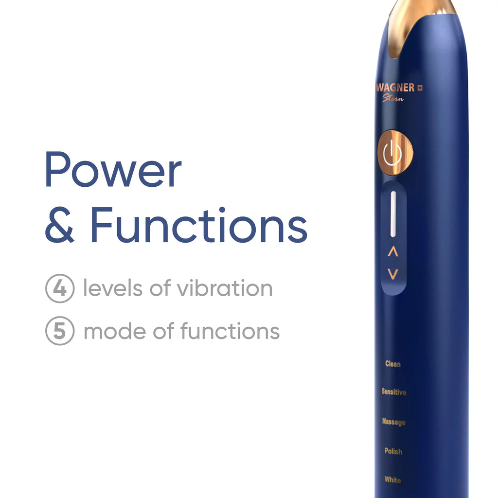2 Electric Toothbrushes with Pressure Sensor, 5 Brushing Modes, Pink/Blue G9357