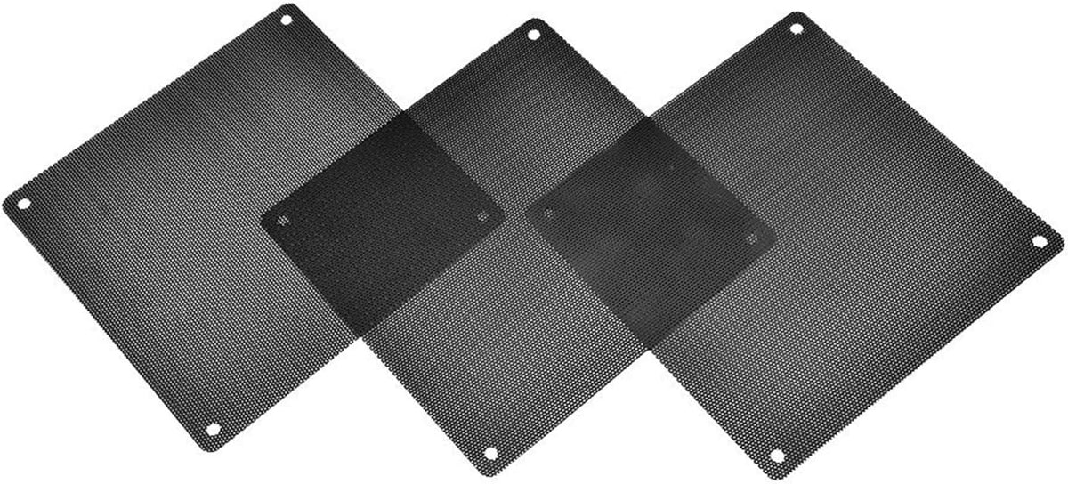120 mm Black PVC Computer Fan Dust Filter 10 Packs U56866