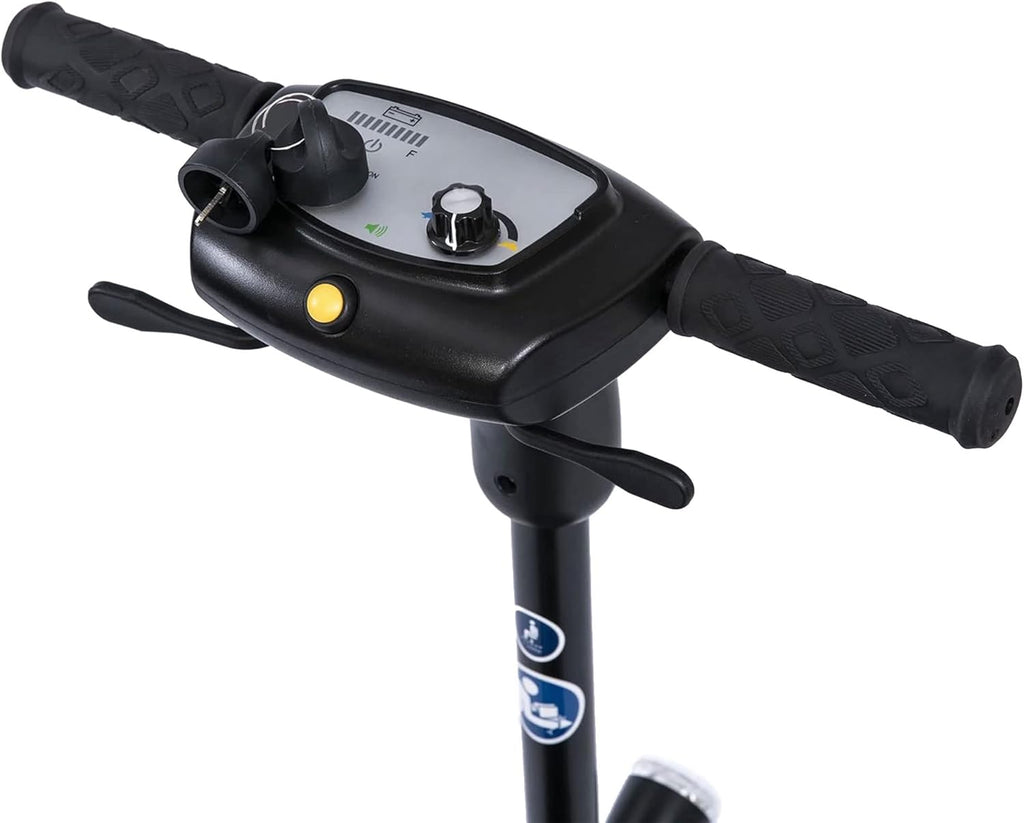 Black 4 Wheel Mobility Scooter with Arm Rests and Basket V5614