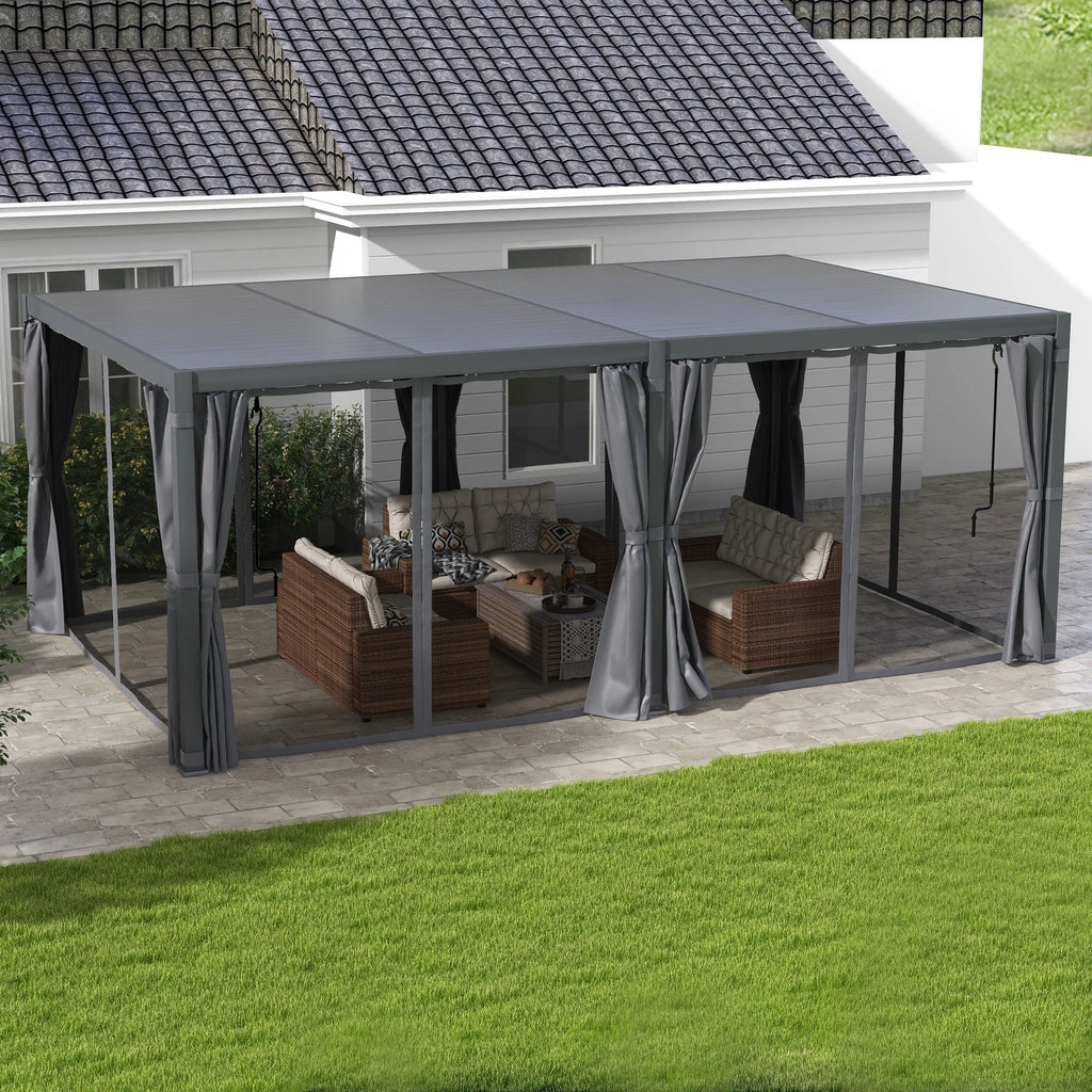 12'x19' Aluminum Pergola with Adjustable Louvered Roof J460