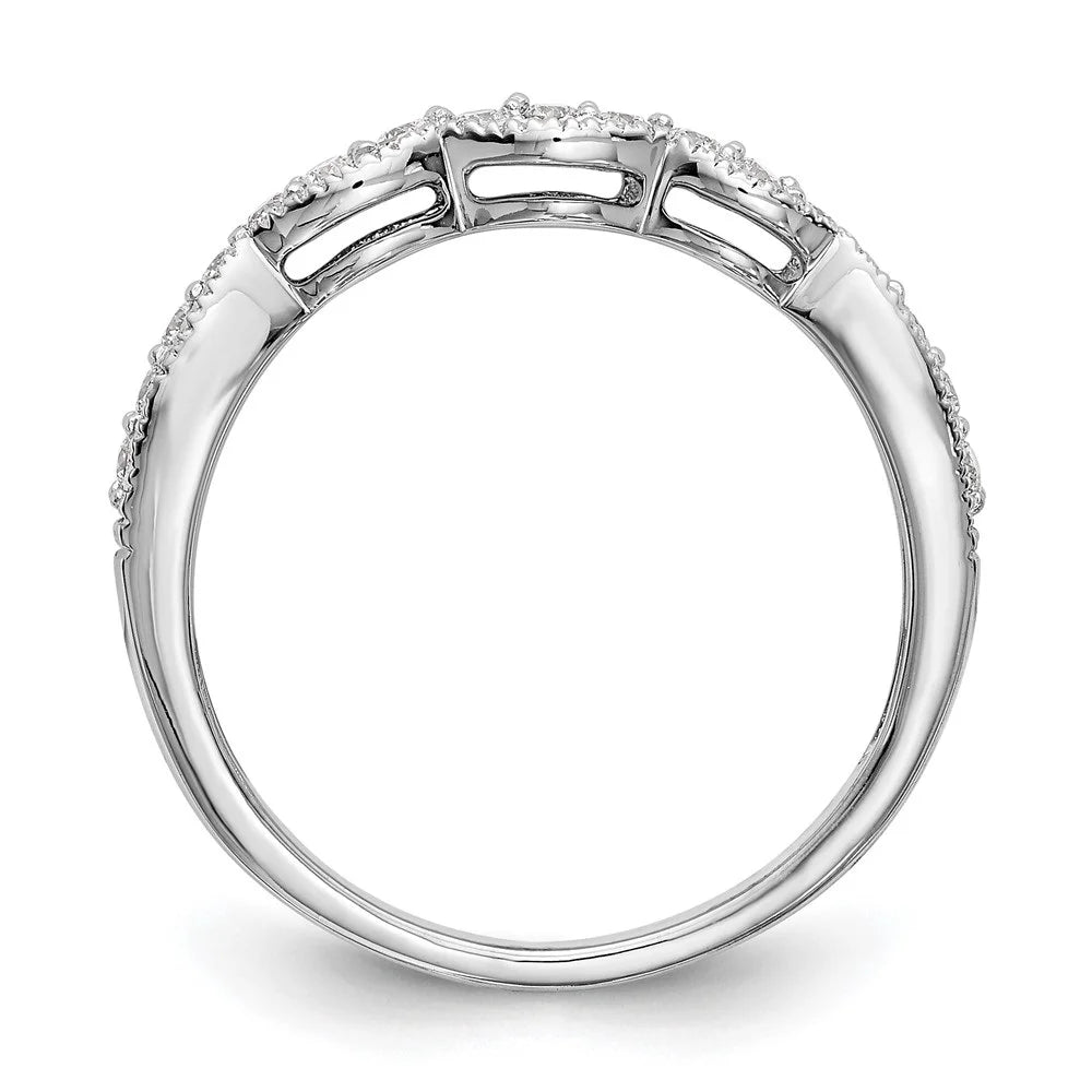 14K White Gold Lab Grown Diamond Band Size 7 N8357