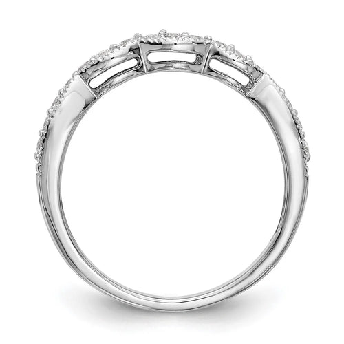 14K White Gold Lab Grown Diamond Band Size 7 N8357