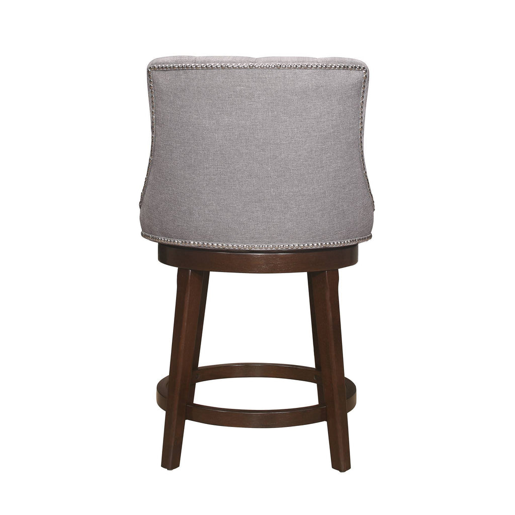 Gray Fabric Swivel Counter Height Stool D316